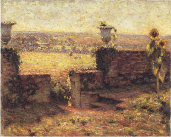 Terrace In Gerberoy by Henri Le Sidaner