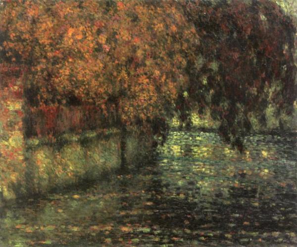 The Balustrade, Autumn by Henri Le Sidaner