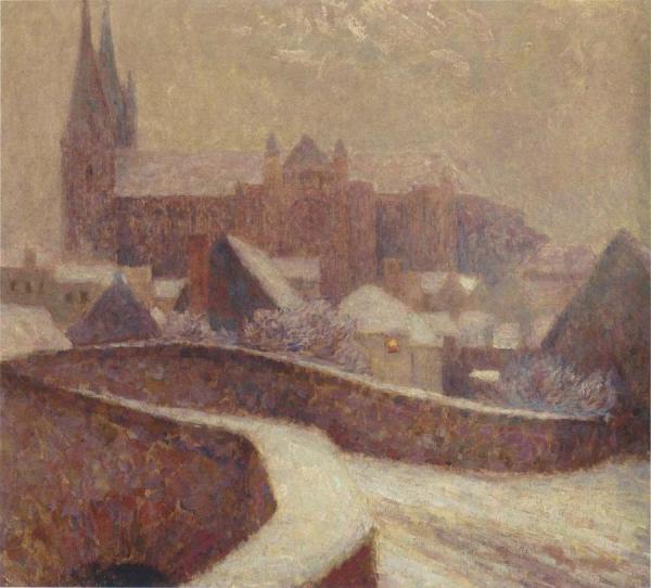 The Cathedral At Chartres by Henri Le Sidaner