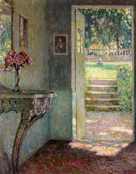 The Garden Door, The Console by Henri Le Sidaner Oil Painting Reproductions