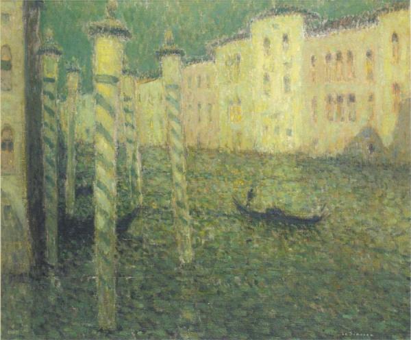 The Grand Canal In Moonlight, Venice by Henri Le Sidaner