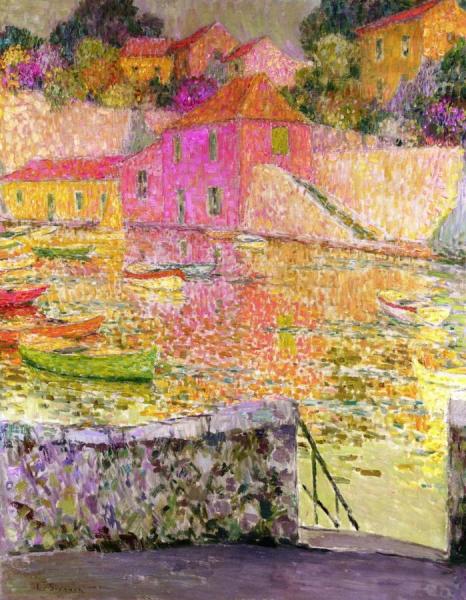 The Harbor, Saint-jean-cap-ferrat by Henri Le Sidaner
