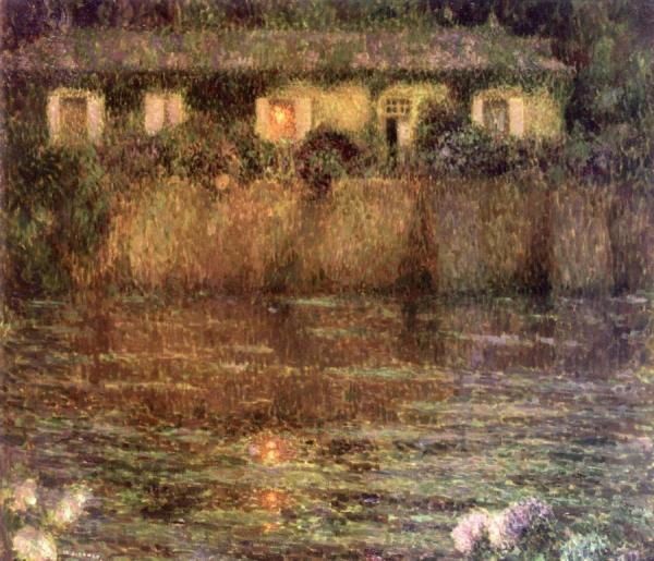 The House By The Water, Twilight by Henri Le Sidaner
