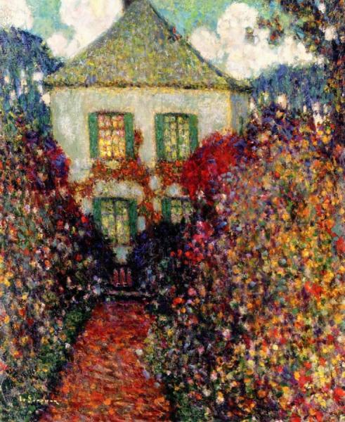 The House Of Jean-jacques Rousseau by Henri Le Sidaner Oil Painting Reproductions