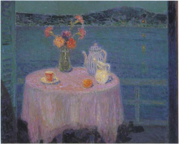 The Mauve Tablecloth by Henri Le Sidaner