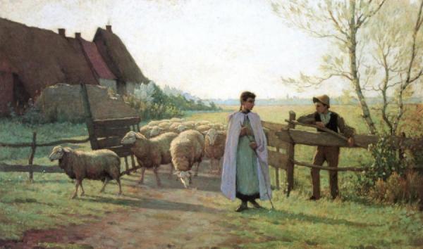 The Return Of The Flock by Henri Le Sidaner