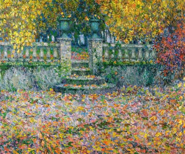 The Terrace, Autumn, Gerberoy by Henri Le Sidaner