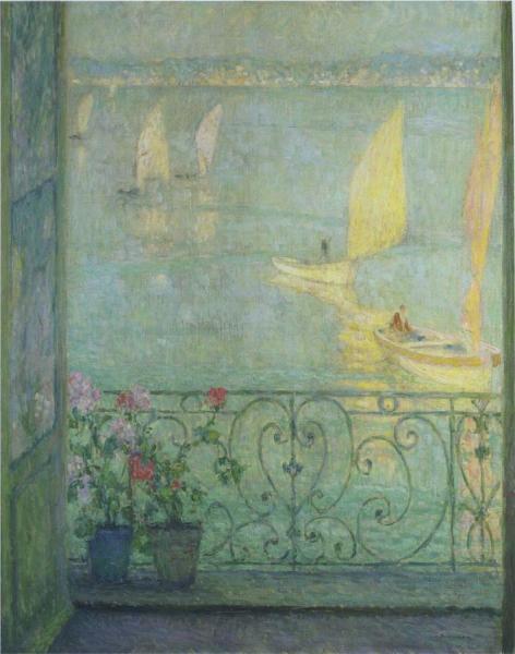 The Window At Croisic by Henri Le Sidaner
