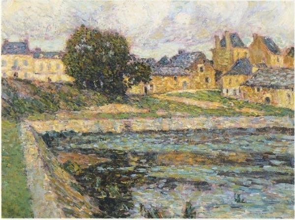 Village At Bellay by Henri Le Sidaner