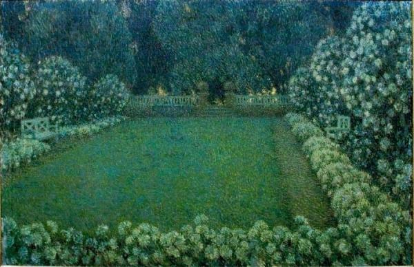 White Garden In Twilight by Henri Le Sidaner
