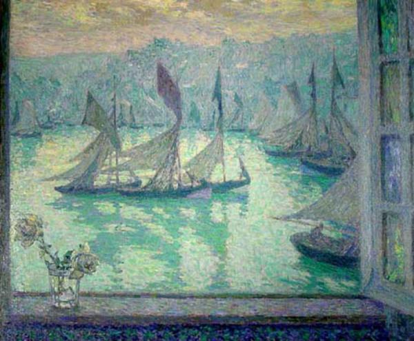 Window At The Port Of Honfleur by Henri Le Sidaner Oil Painting Reproductions