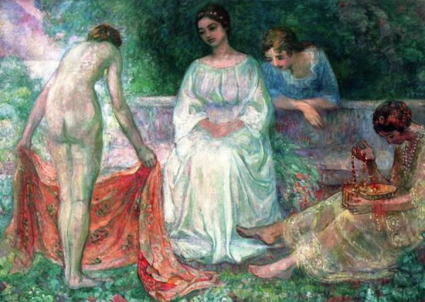 An Offering In The Garden by Henri Lebasque