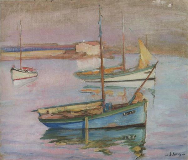Boats At The Port Ile De Yeu by Henri Lebasque