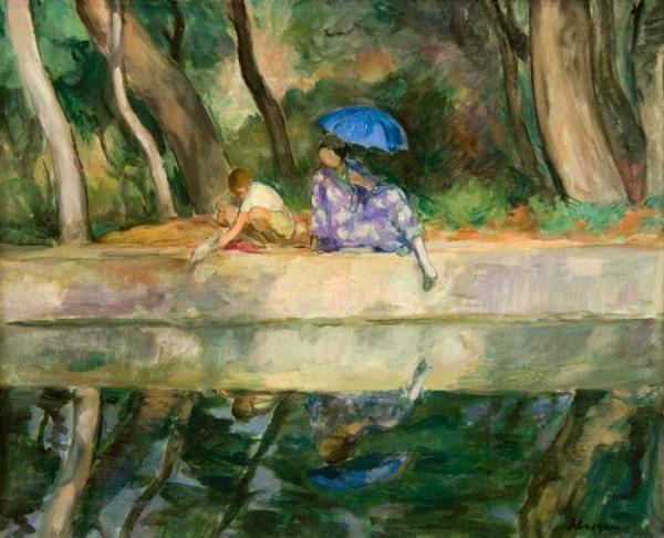 By The Fountain by Henri Lebasque