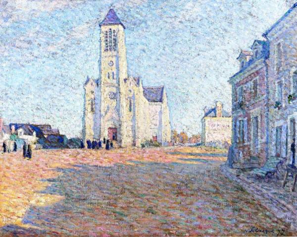 Church In A Village by Henri Lebasque