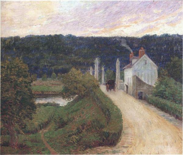 Country Road Bridge And Carriage by Henri Lebasque
