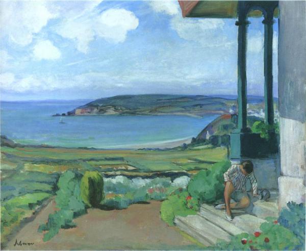 Garden By The Bay Of Morgat by Henri Lebasque