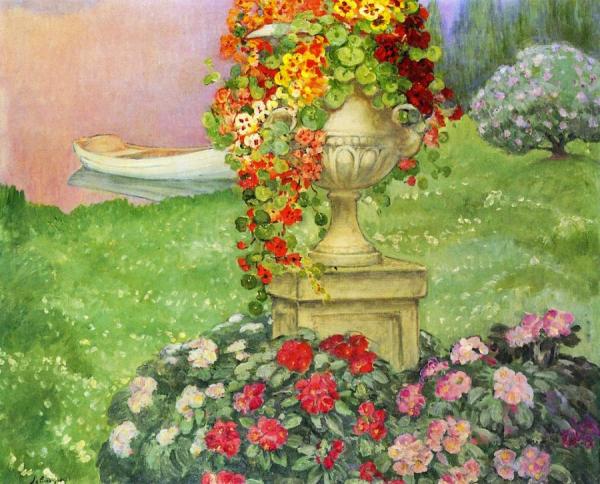 Garden With Urn by Henri Lebasque