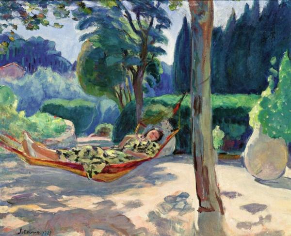 Girl In A Hammok by Henri Lebasque