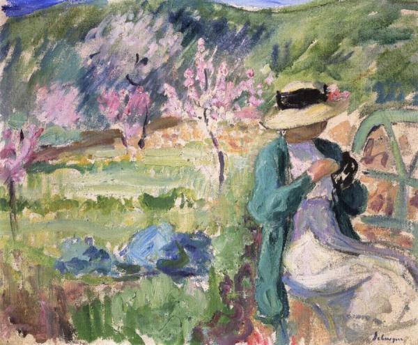 Girl In An Orchard by Henri Lebasque