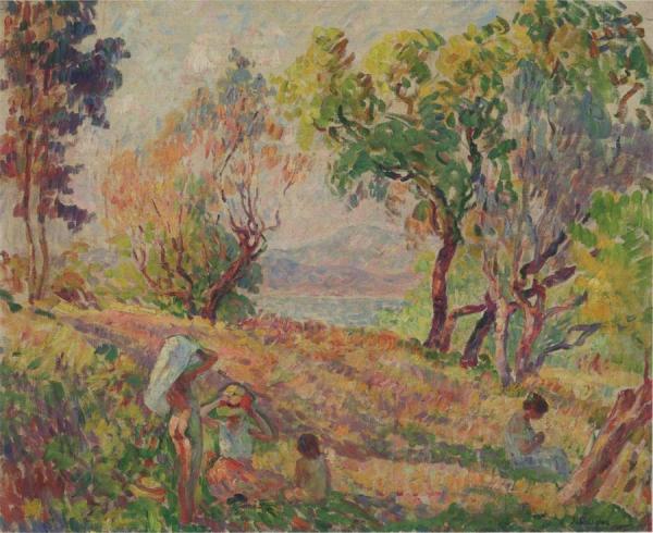 Girls In A Landscape by Henri Lebasque