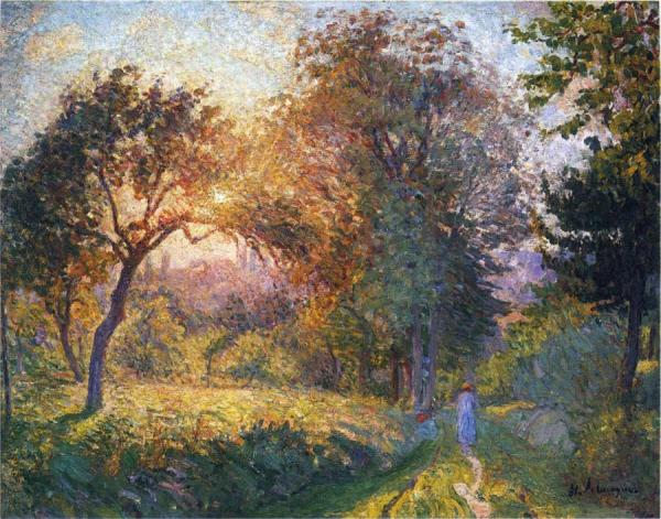 Girls In The Forest At Sunset by Henri Lebasque