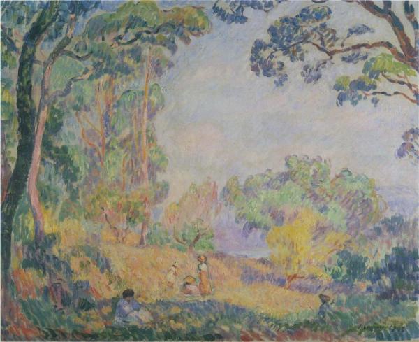 In A Field Near The Sea by Henri Lebasque Oil Painting Reproductions
