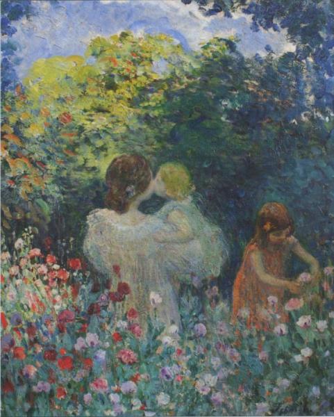 In The Flowers by Henri Lebasque