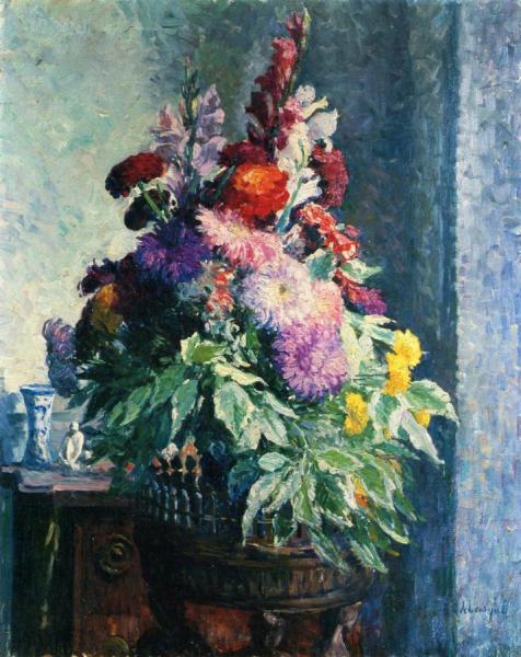 Interior With A Bouquet Of Flowers by Henri Lebasque