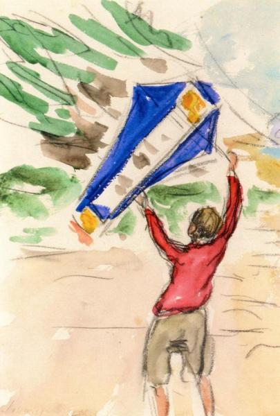 Kite Flying by Henri Lebasque