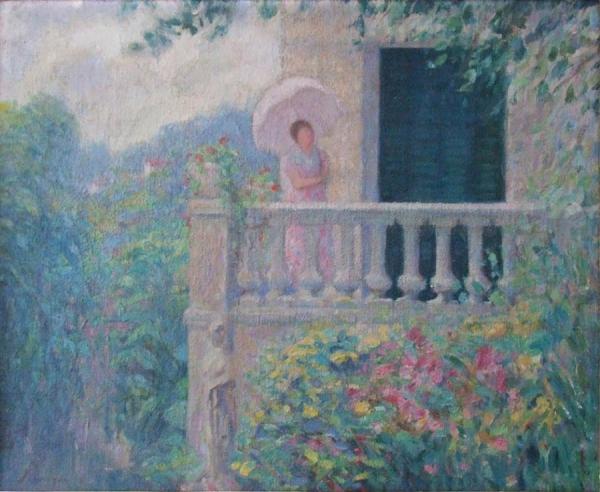 Lady On The Balcony by Henri Lebasque