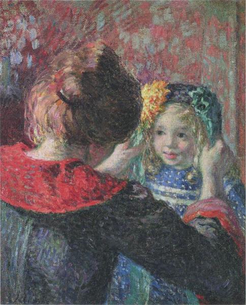 Madame Lebasque And Her Daughter Marthe by Henri Lebasque