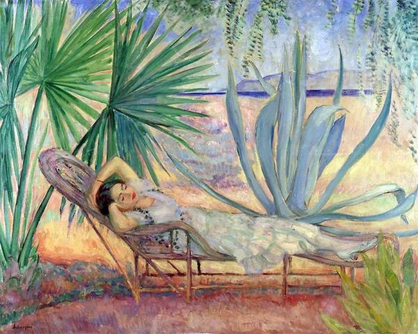 Maiden Resting In The Garden by Henri Lebasque