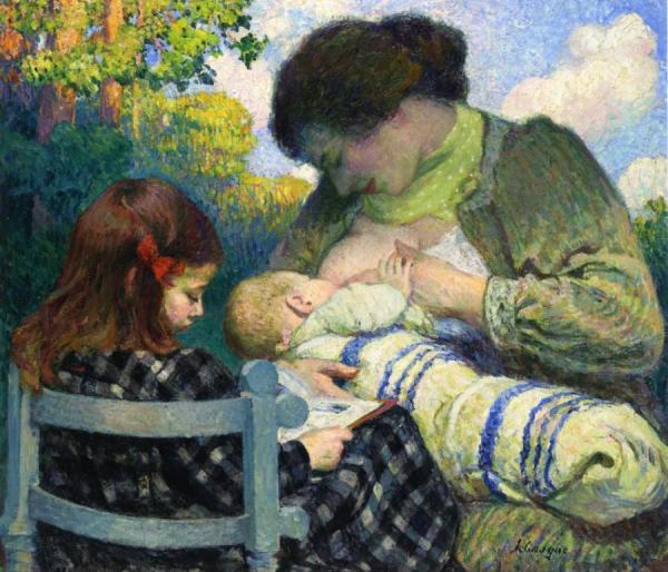 Motherhood, Madame Lebasque And Her Children by Henri Lebasque