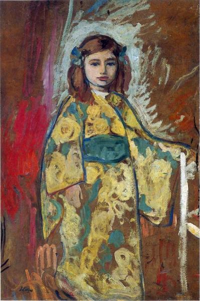 Nono In A Japanese Robe by Henri Lebasque