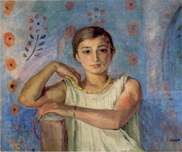 Nono In A Yellow Necklace by Henri Lebasque