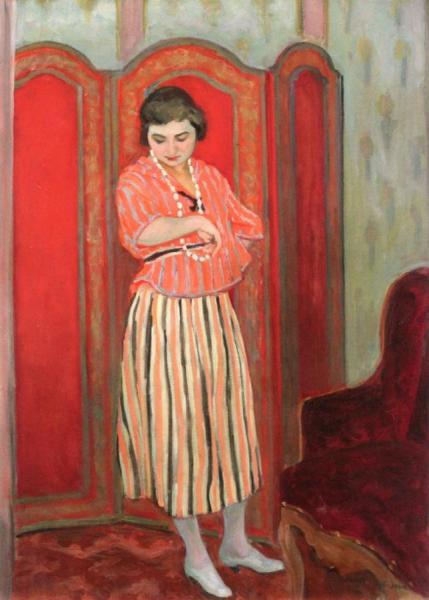 Nono In Striped Clothing by Henri Lebasque