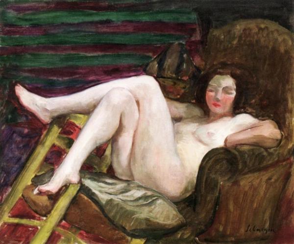 Nude In An Armchair by Henri Lebasque