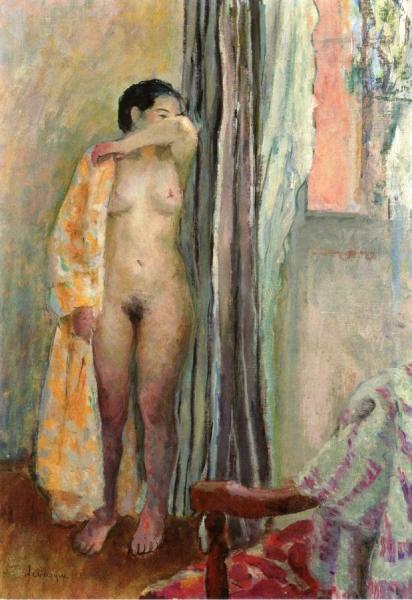 Nude Leaving The Bath by Henri Lebasque