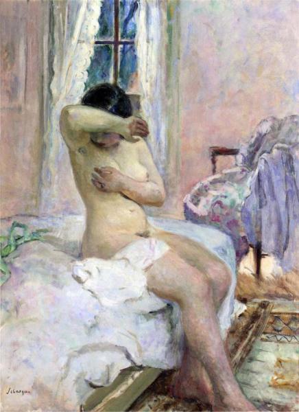 Nude On A Bed by Henri Lebasque