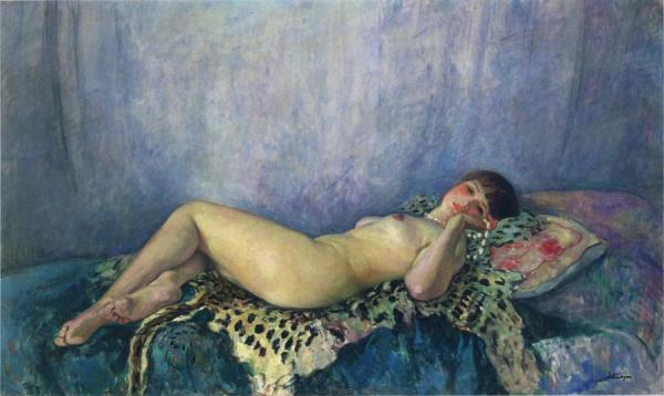 Nude On A Leopard Skin by Henri Lebasque