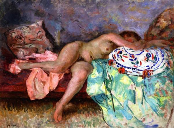 Nude On A Spanish Cushion by Henri Lebasque