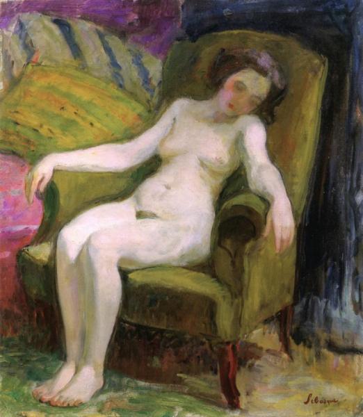 Nude On An Armchair by Henri Lebasque