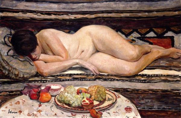 Nude With Fruit Platter by Henri Lebasque