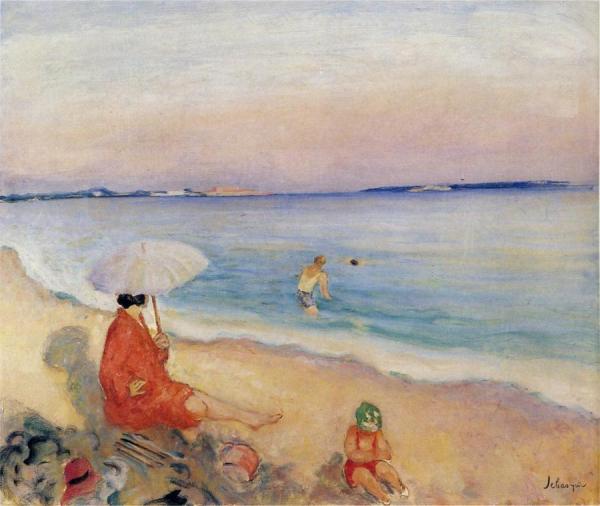 On The Beach by Henri Lebasque
