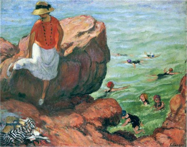 On The Cliffs At Agay by Henri Lebasque