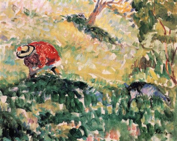 Peasant And Goat by Henri Lebasque