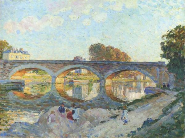 Pont Pierre At The Lagny River by Henri Lebasque
