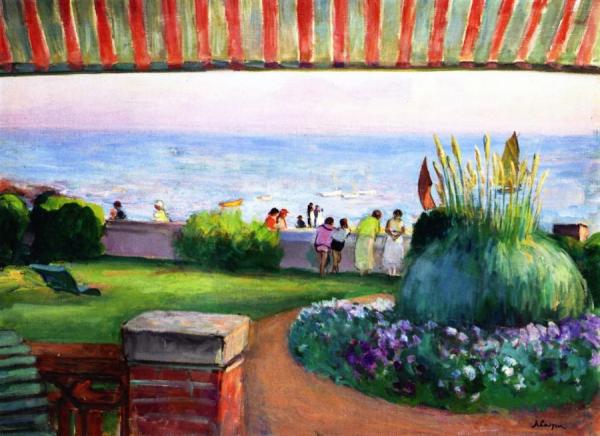 Préfailles, Under The Awning At Sunset by Henri Lebasque Oil Painting Reproductions