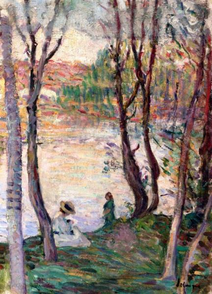 Resting On The Banks Of The Yaudet by Henri Lebasque